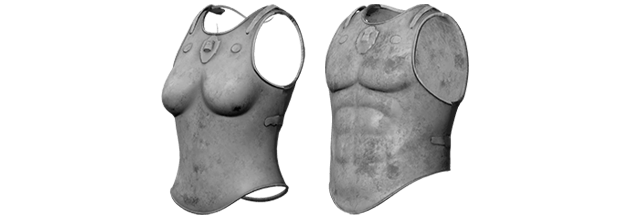 Кираса Анатомическая Серая
